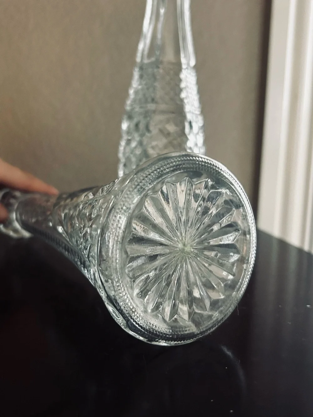 Anchor Hocking Clear Glass Diamond-Pattern Bud Vases (Set of 2)